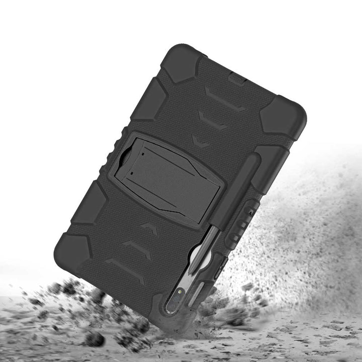 VRN-SS-S7 | Samsung Galaxy Tab S7 SM-T870 / SM-T875 / SM-T876B | 3 layers Protective Rugged Case with kick-stand