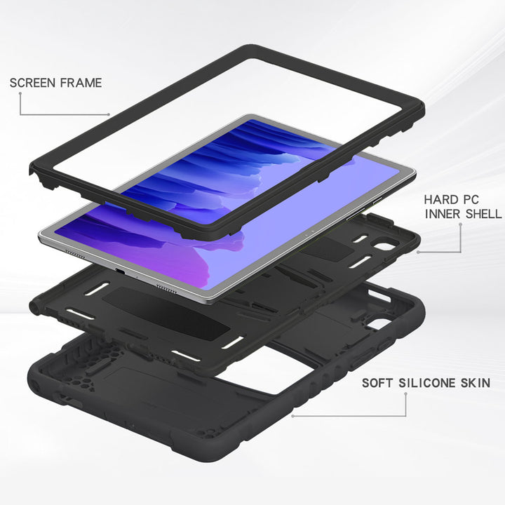 VRN-SS-T500 | Samsung Galaxy Tab A7 10.4 SM-T500 / T505 | 3 layers Protective Rugged Case with kick-stand