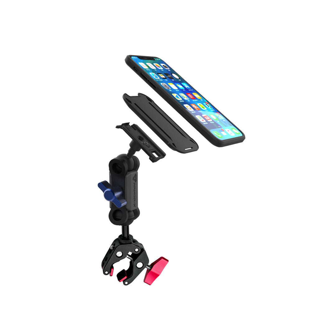 X-P26K | Quick release Bar Clamp Mount | ONE-LOCK for Phone