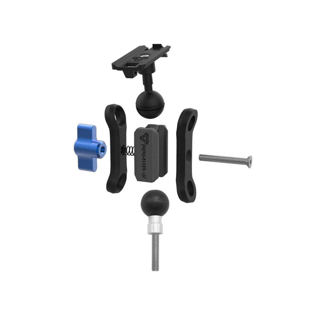 X-P33K | Heavy-Duty Handlebar Clamp Base with M8 Bolts | ONE-LOCK for Phone