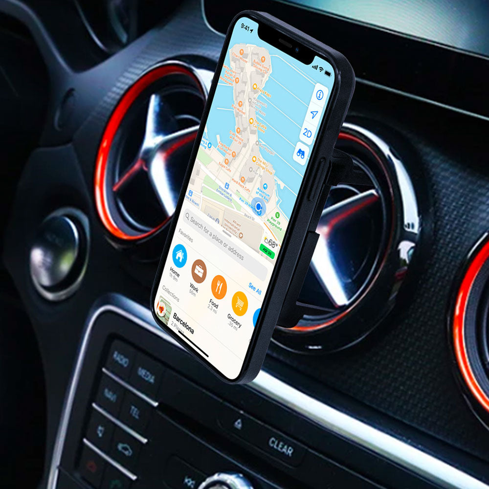 ARMOR-X Circular Air Vent Mount for phone. Easy to install, just insert the round hole to hold it firmly and keep it in place.
