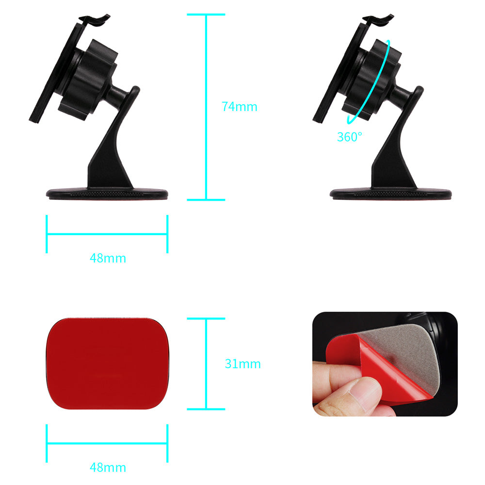ARMOR-X Adhesive Dashboard Mount, with 360 degree rotation ball joint, you can adjust the phone to any angle you want.