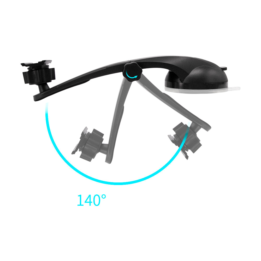ARMOR-X Foldable Suction Cup Mount for phone, full 360 degree rotation with an adjustable clamp head, you can adjust your device for good viewing.
