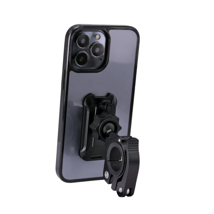 ARMOR-X Motorcycle Quick Release Handlebar Mount, free to rotate your device with full 360 degrees to get the best view.