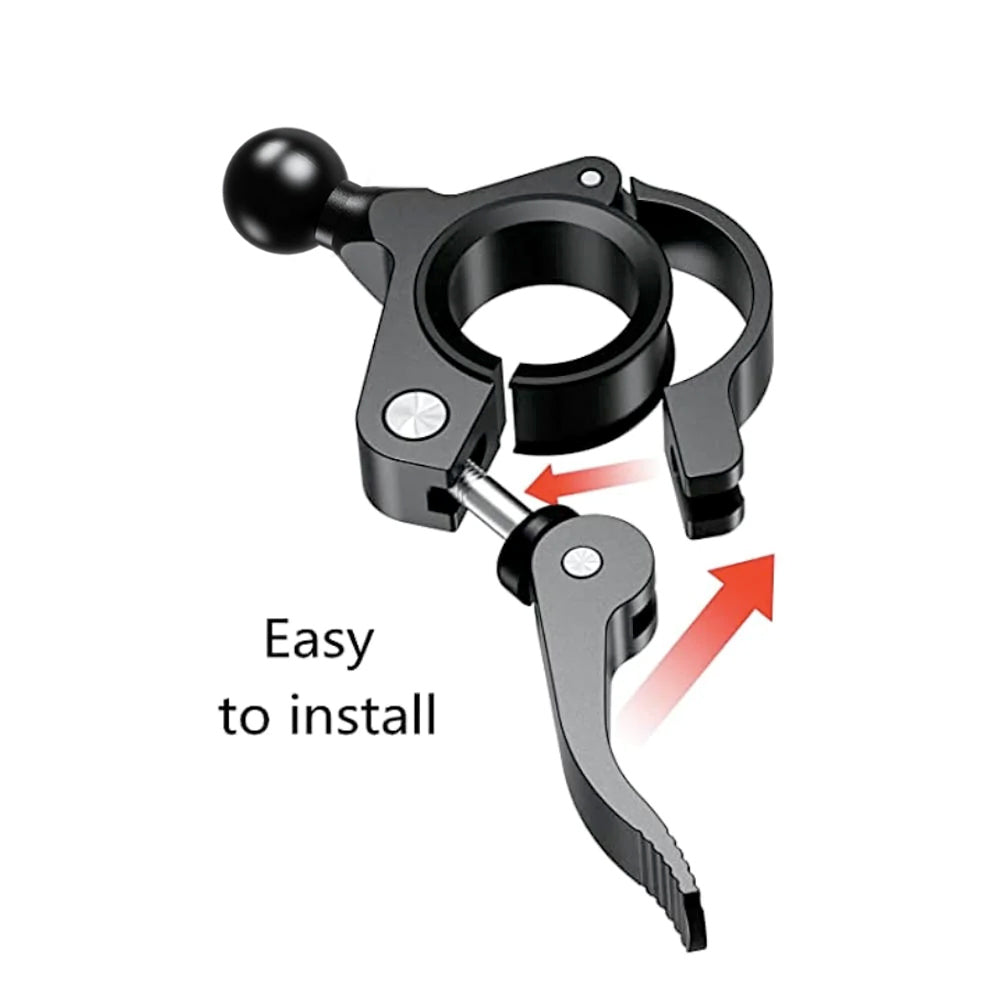 ARMOR-X Motorcycle Quick Release Handlebar Mount, tool-free installation & removal.