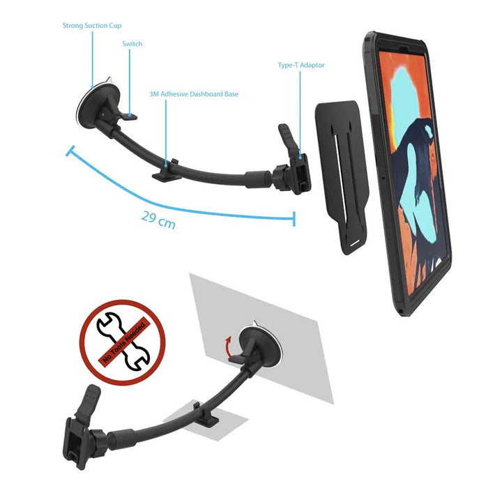 X93T | Flexi Arm Suction Cup Mount for truck | TYPE-T
