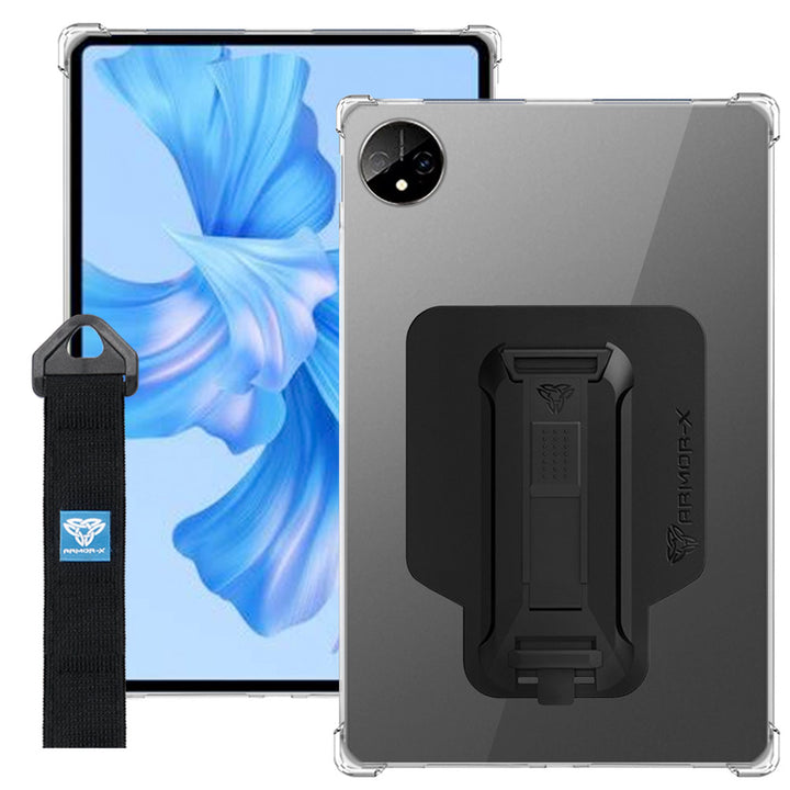 ARMOR-X Huawei MatePad Pro 11 (2022) shockproof case, impact protection cover with hand strap and kick stand. One-handed design for your workplace.