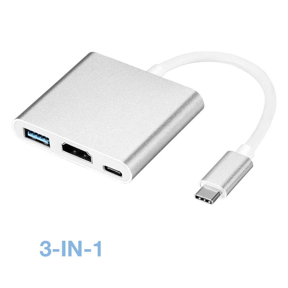 AND-AD | 3-IN-1 / 5-in-1 / 6-in-1 HUB | HDMI(4K) / TYPE-C / USB / TF / SD