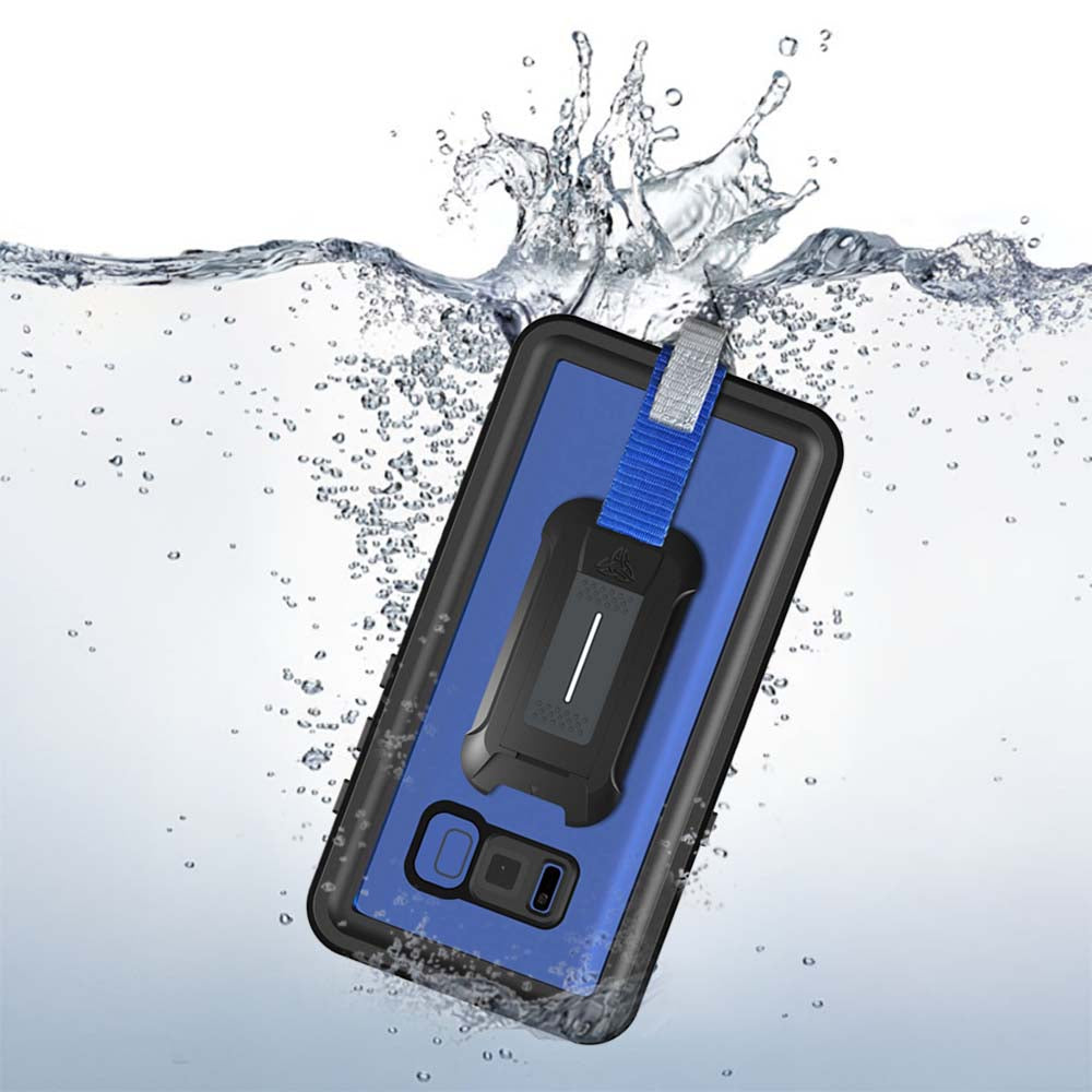 MX-S8P-BK | Samsung Galaxy S8 Plus Waterproof Case | IP68 shock & water proof Cover w/ X-Mount & Carabiner