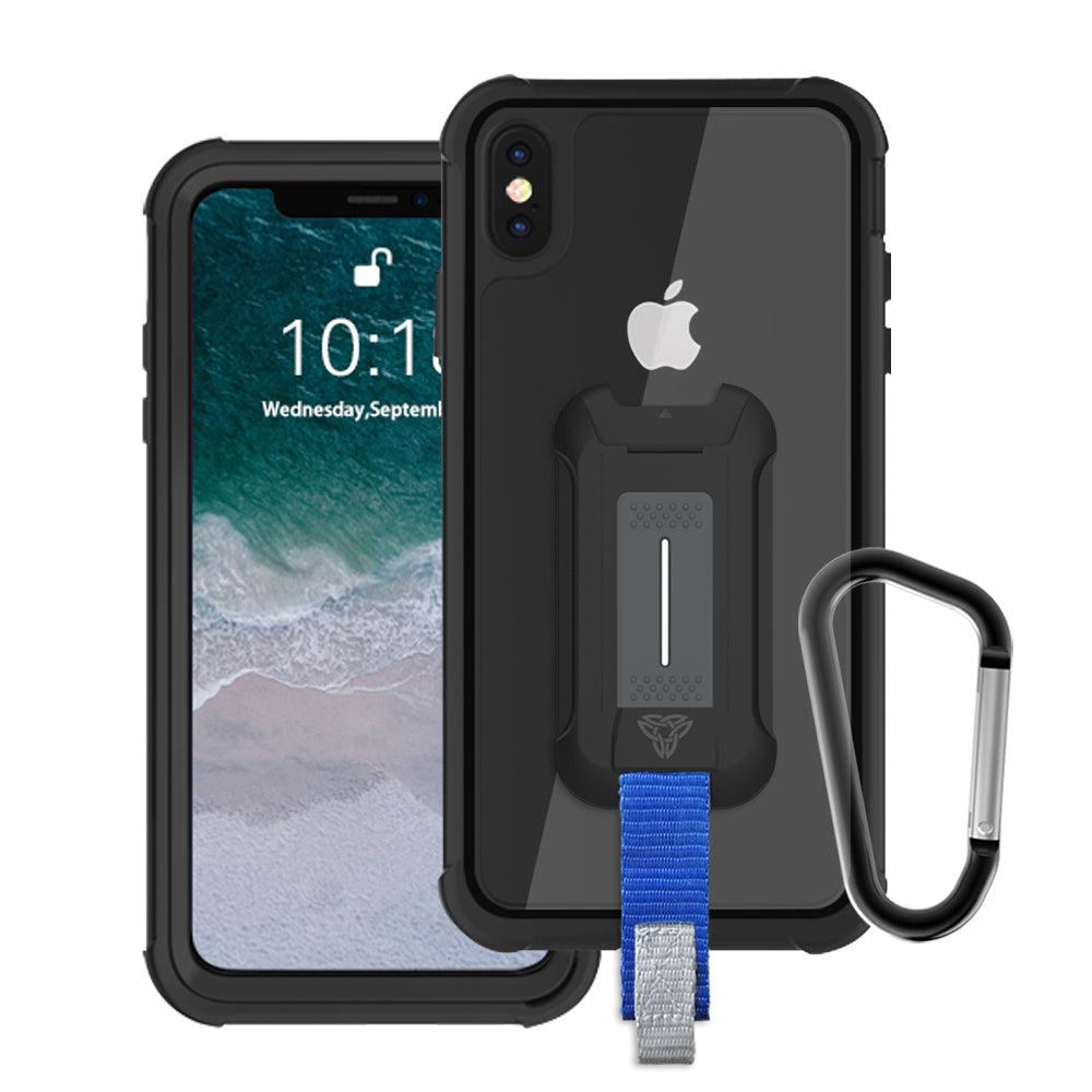 HX-IPHX-BK | iPhone X iPhone XS Case | 360 Protection Military Grade w/ KEY Mount & Carabiner