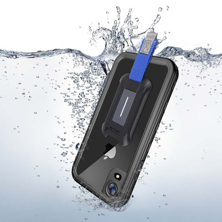 MXA-IPHXR-BK | iPhone XR Waterproof Case | IP68 shock & water proof Cover w/ X-Mount & Carabiner -Black