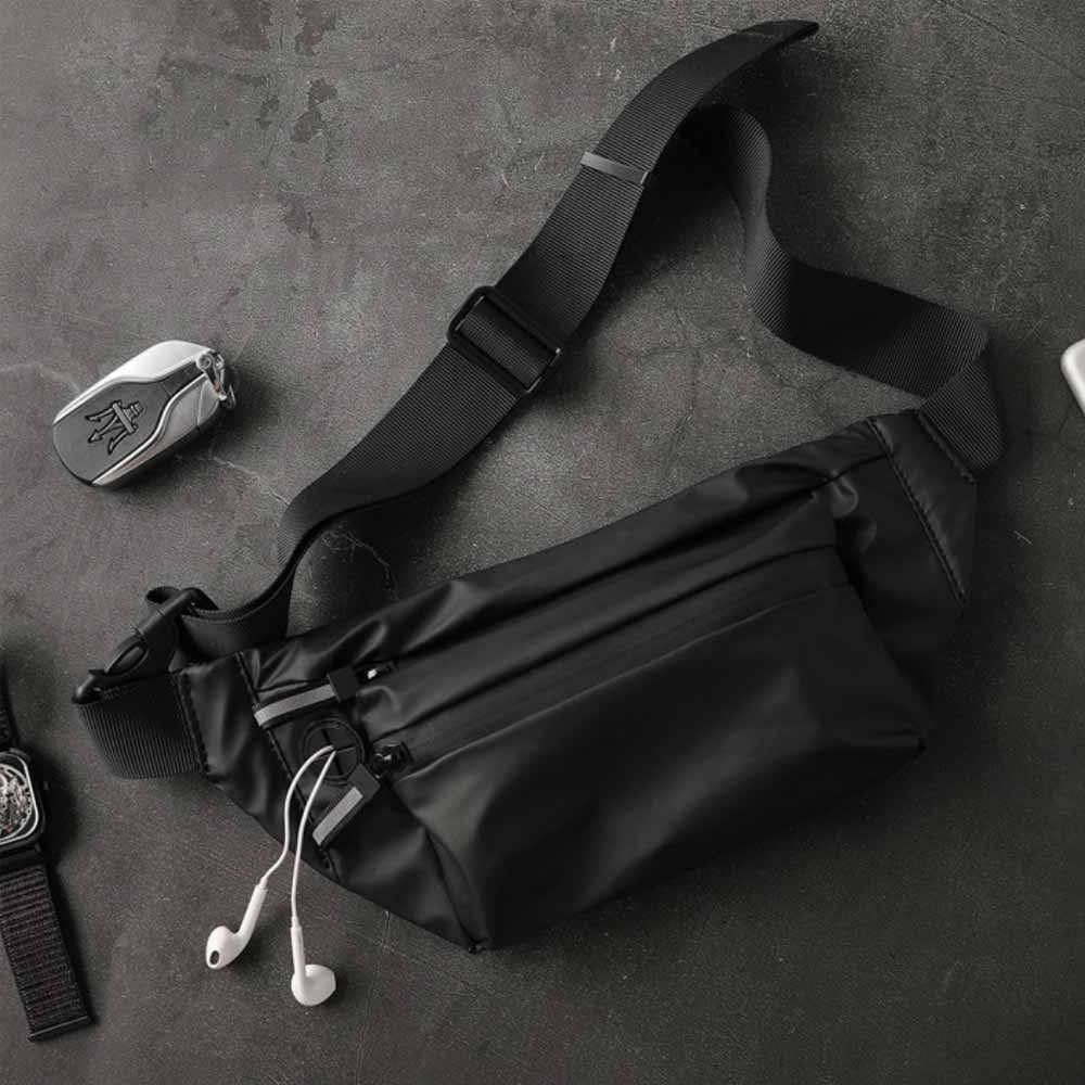 BAG-SL2 | Sling Bag / Chest Bag /  Waist bag | Anti-Splash PU bag with earphone hole