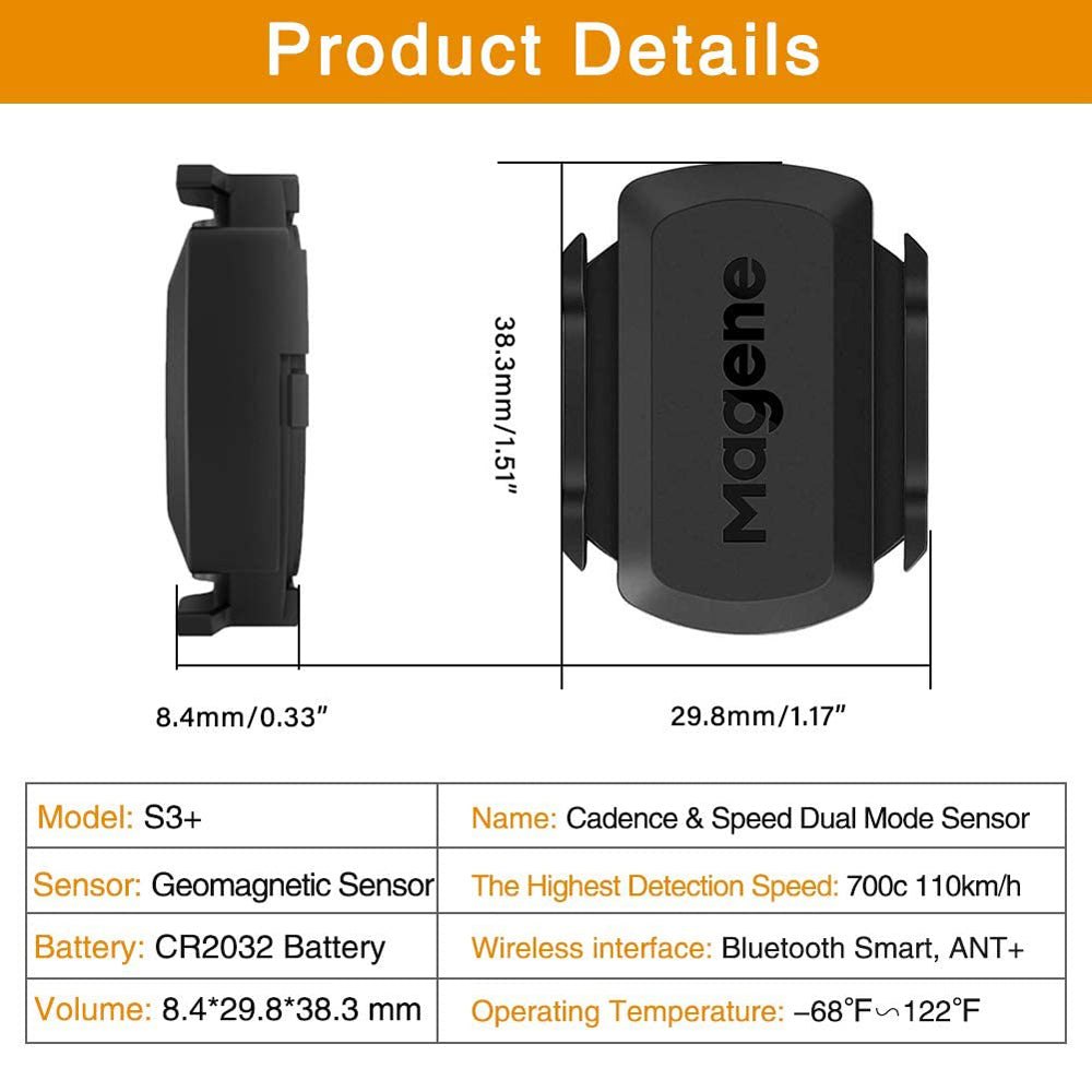 BTS-SNC01 | Bluetooth Speed & Cadence Bike Sensor