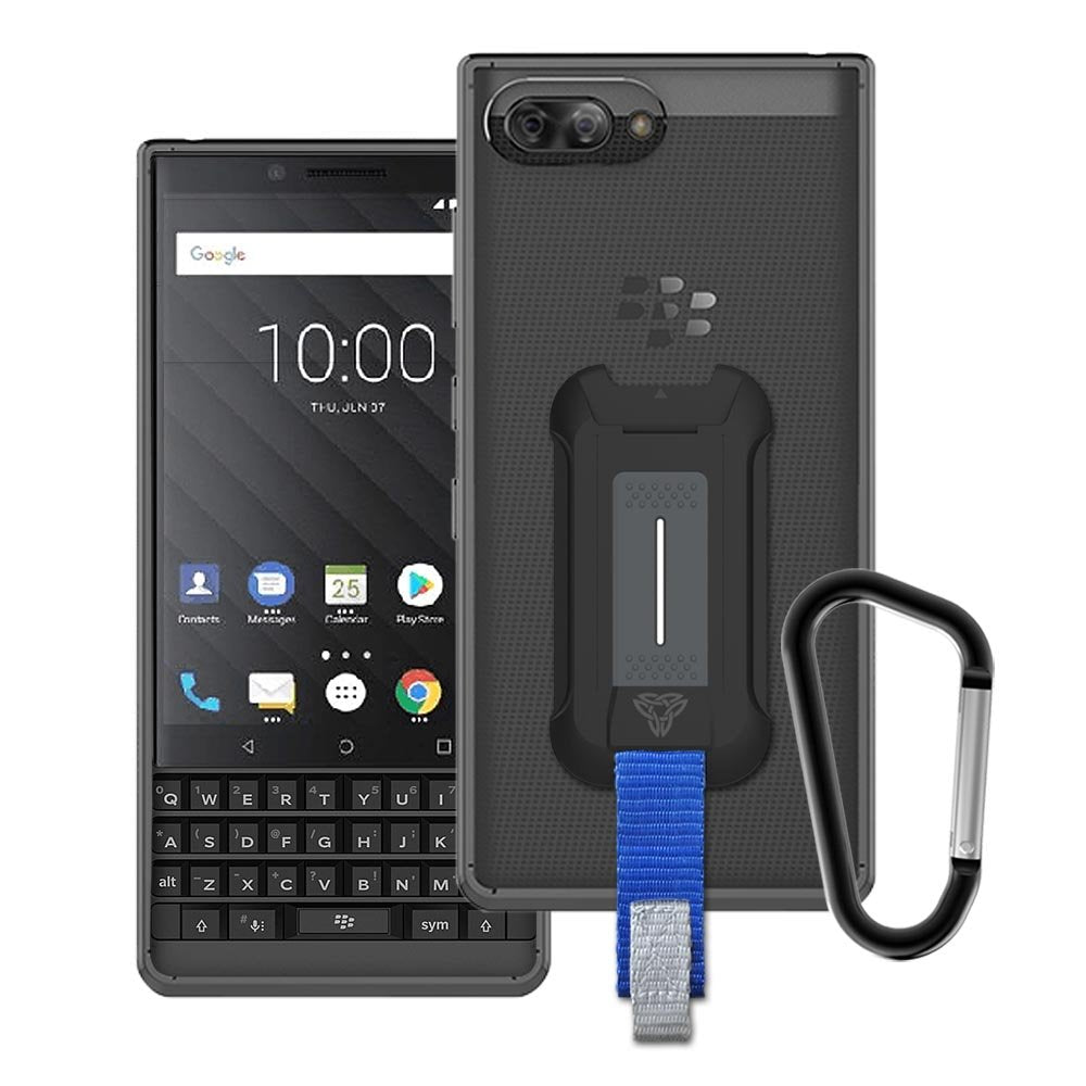 BX3-BB18-K2 | BlackBerry KEY2 | Mountable Shockproof Rugged Case for Outdoors w/ Carabiner