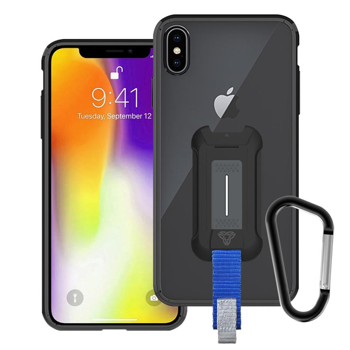 BX3-IPHXM-BK | iPhone XS MAX Case | Shockproof Drop Proof Rugged Cover w/ X-Mount & Carabiner