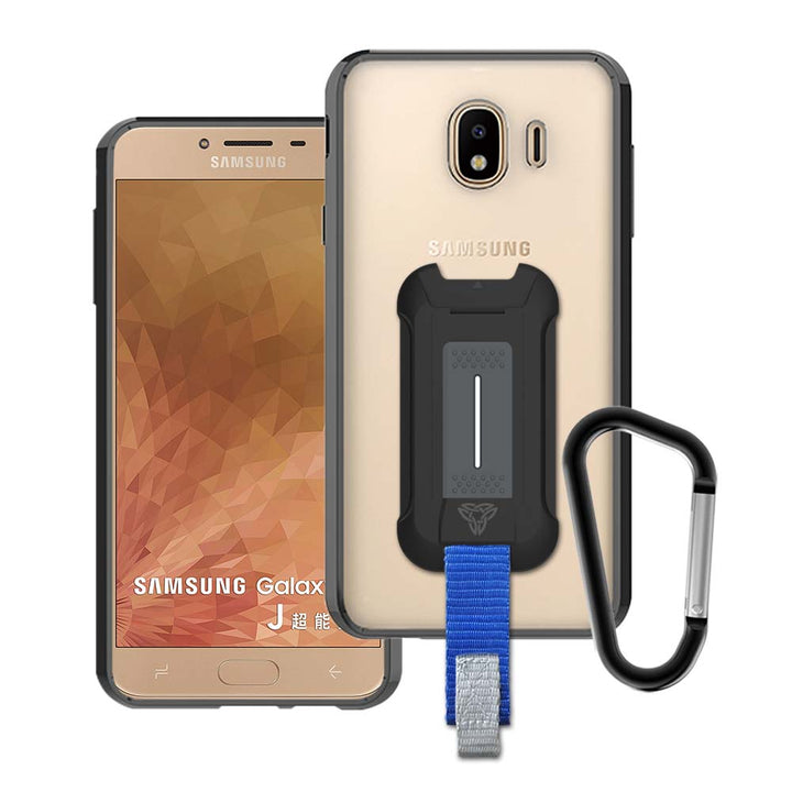 BX3-J4_8 | Samsung Galaxy J4 2018 | Mountable Shockproof Rugged Case for Outdoors w/ Carabiner