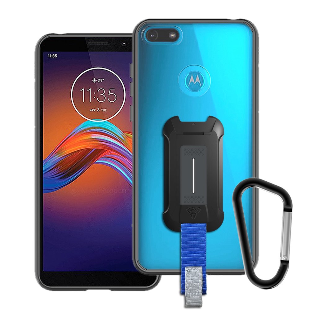 BX3-MT19-E6PY | Motorola Moto E6 Play | Mountable Shockproof Rugged Case for Outdoors w/ Carabiner