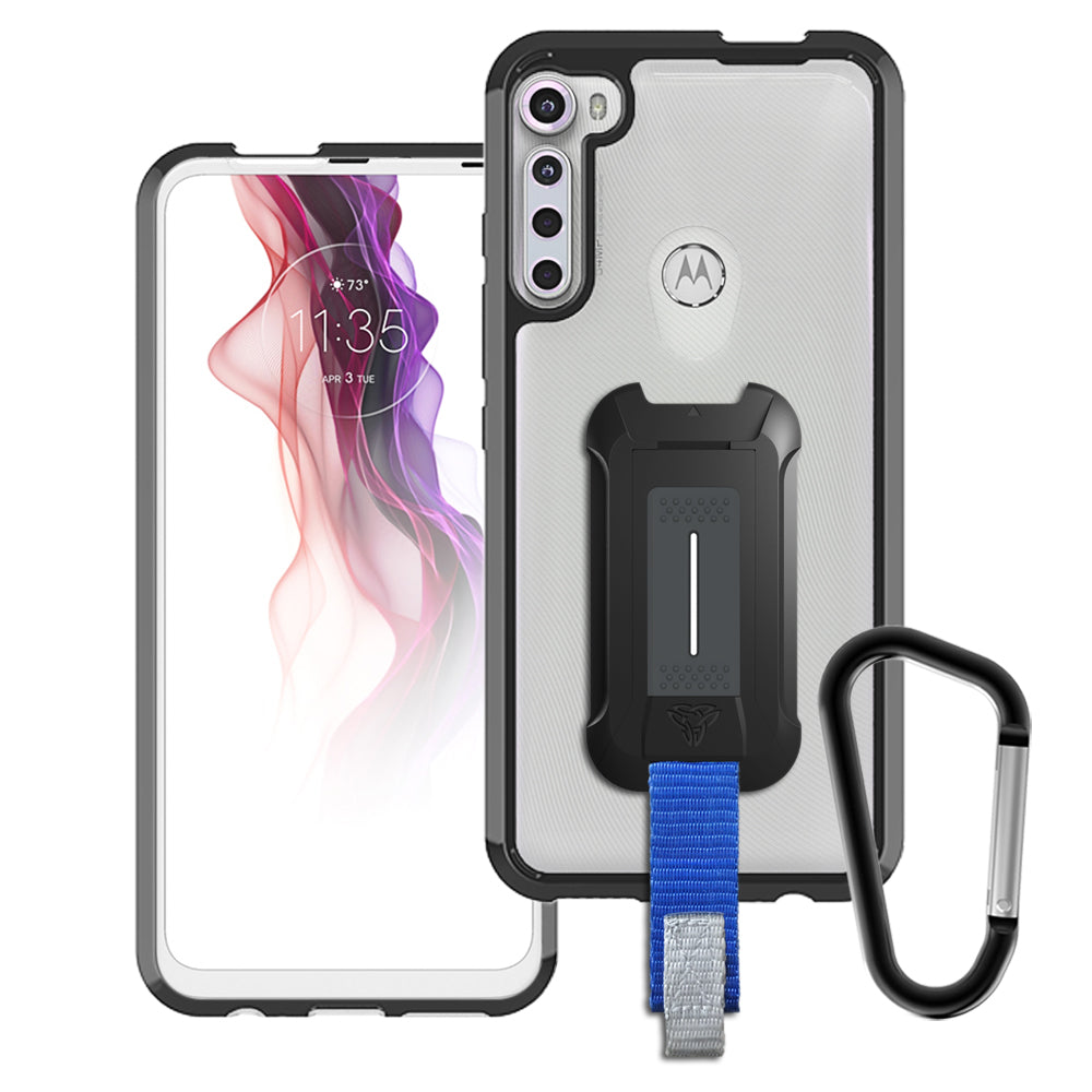 BX3-MT20-OFSPL | Motorola One Fusion Plus | Mountable Shockproof Rugged Case for Outdoors w/ Carabiner
