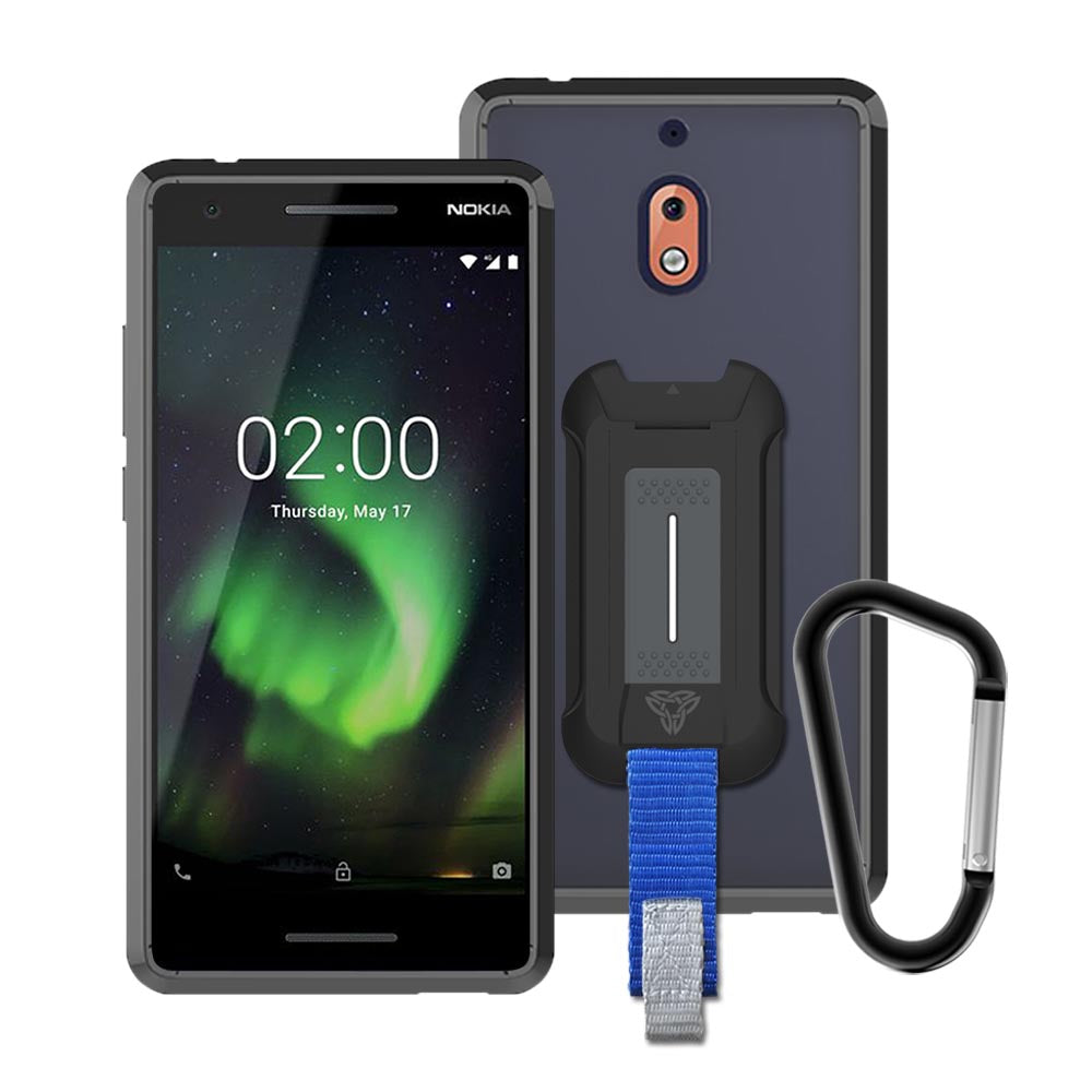 BX3-NK18-2.1 | Nokia 2.1 | Mountable Shockproof Rugged Case for Outdoors w/ Carabiner