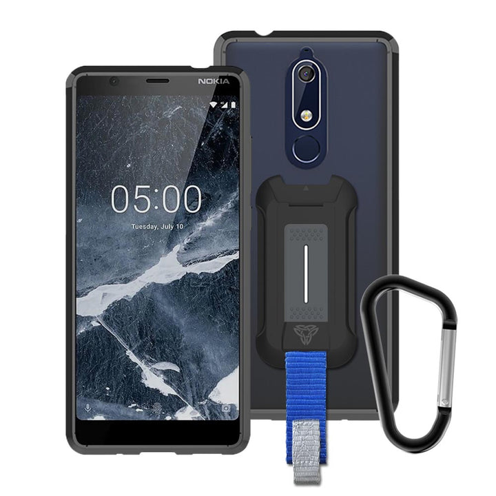 BX3-NK18-5.1 | Nokia 5.1 / Nokia 5 2018 | Mountable Shockproof Rugged Case for Outdoors w/ Carabiner