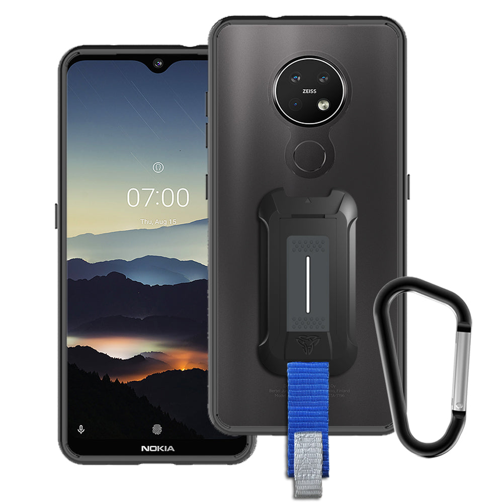 BX3-NK19-6.2 | Nokia 6.2 Case | Mountable Shockproof Rugged Case for Outdoors w/ Carabiner