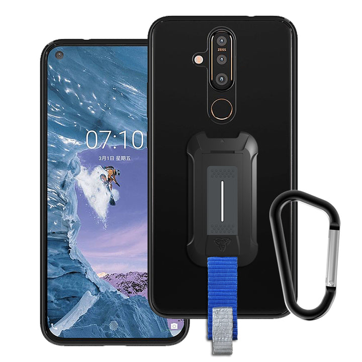 BX3-NK19-8.1 | Nokia 8.1 Case | Mountable Shockproof Rugged Case for Outdoors w/ Carabiner