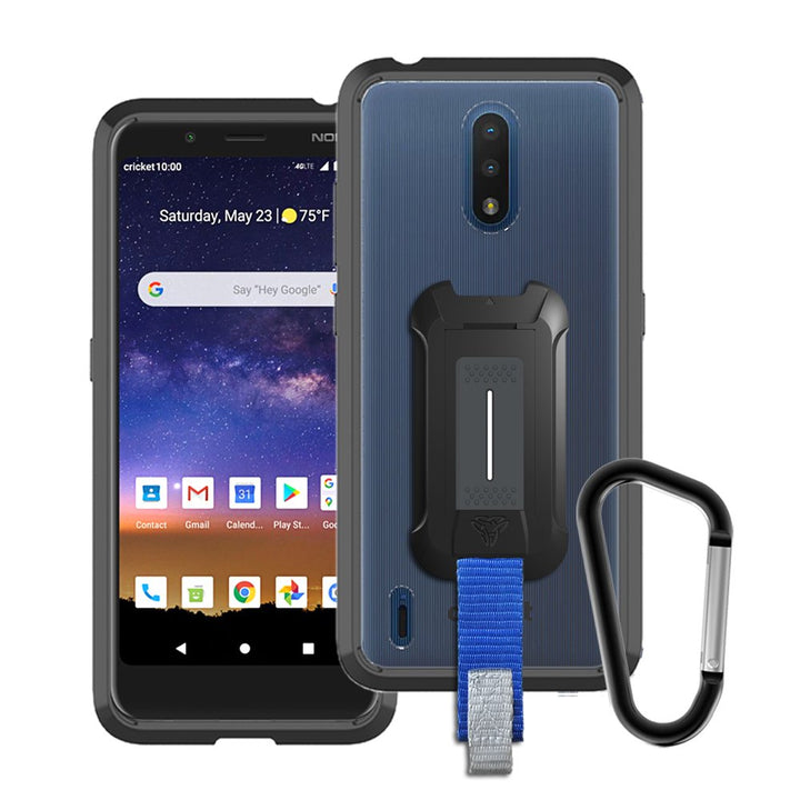 BX3-NK20-C2TV | Nokia C2 Tava Case | Mountable Shockproof Rugged Case for Outdoors w/ Carabiner