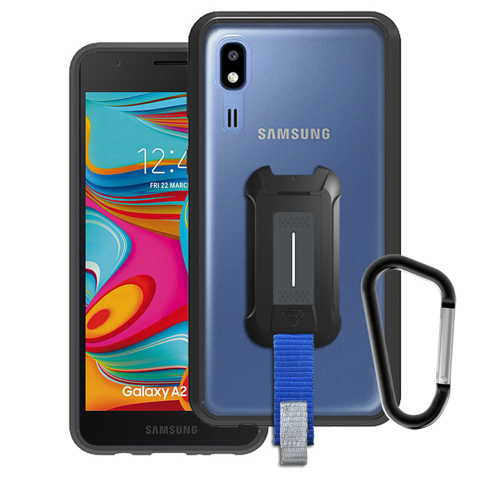 BX3-A2C | Samsung Galaxy A2 Core | Mountable Shockproof Rugged Case for Outdoors w/ Carabiner