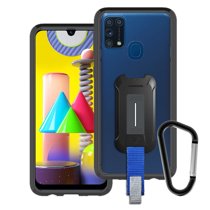 BX3-SS20-M31 | Samsung Galaxy M31 Case | Mountable Shockproof Rugged Case for Outdoors w/ Carabiner