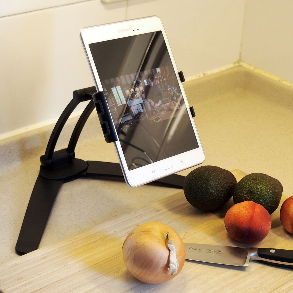 ARMOR-X 3 IN 1 Heavy Duty Versatile Mount Universal Mount for Tablet. Multi-function stand fits perfectly when cooking in the kitchen at home.