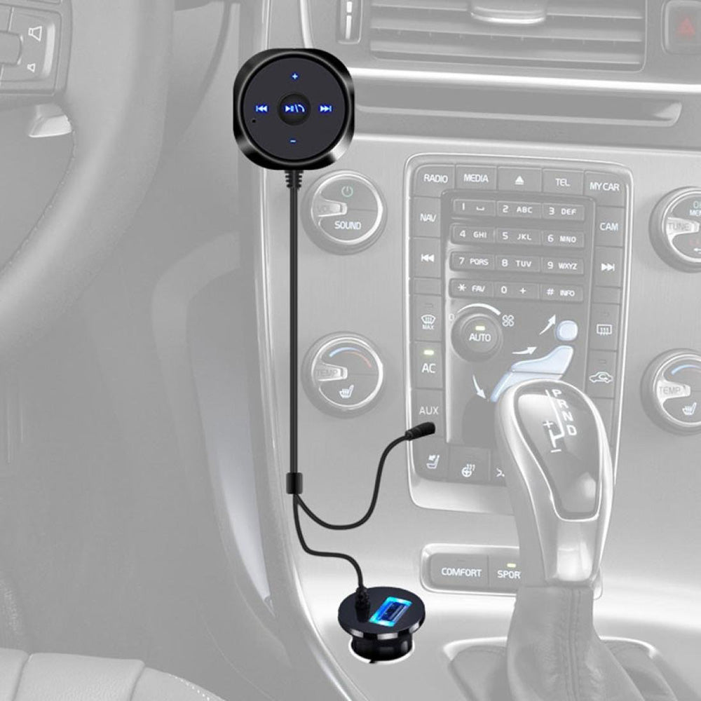 cigarette aux Black Car Parts Lighter Dual USB Power Outlet Socket Plug Adapter Redialing the last called number CAR-BMR01 | Bluetooth 4.0 Wireless