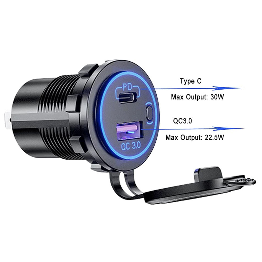CHR-VC1 | Smart Car Charger With Power Button