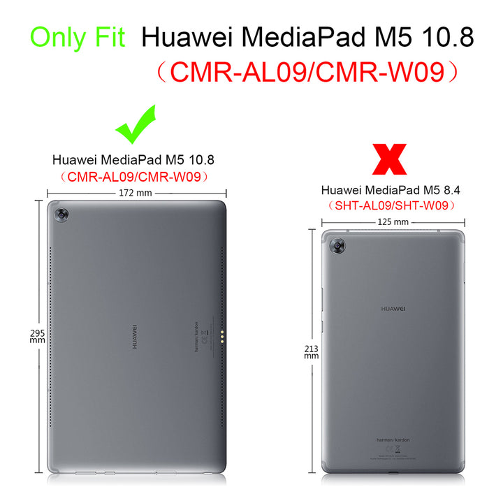 CVR-HW-M5*10.8 | Huawei MediaPad M5 10.8 | Smart Tri-Fold Stand Magnetic PU Cover
