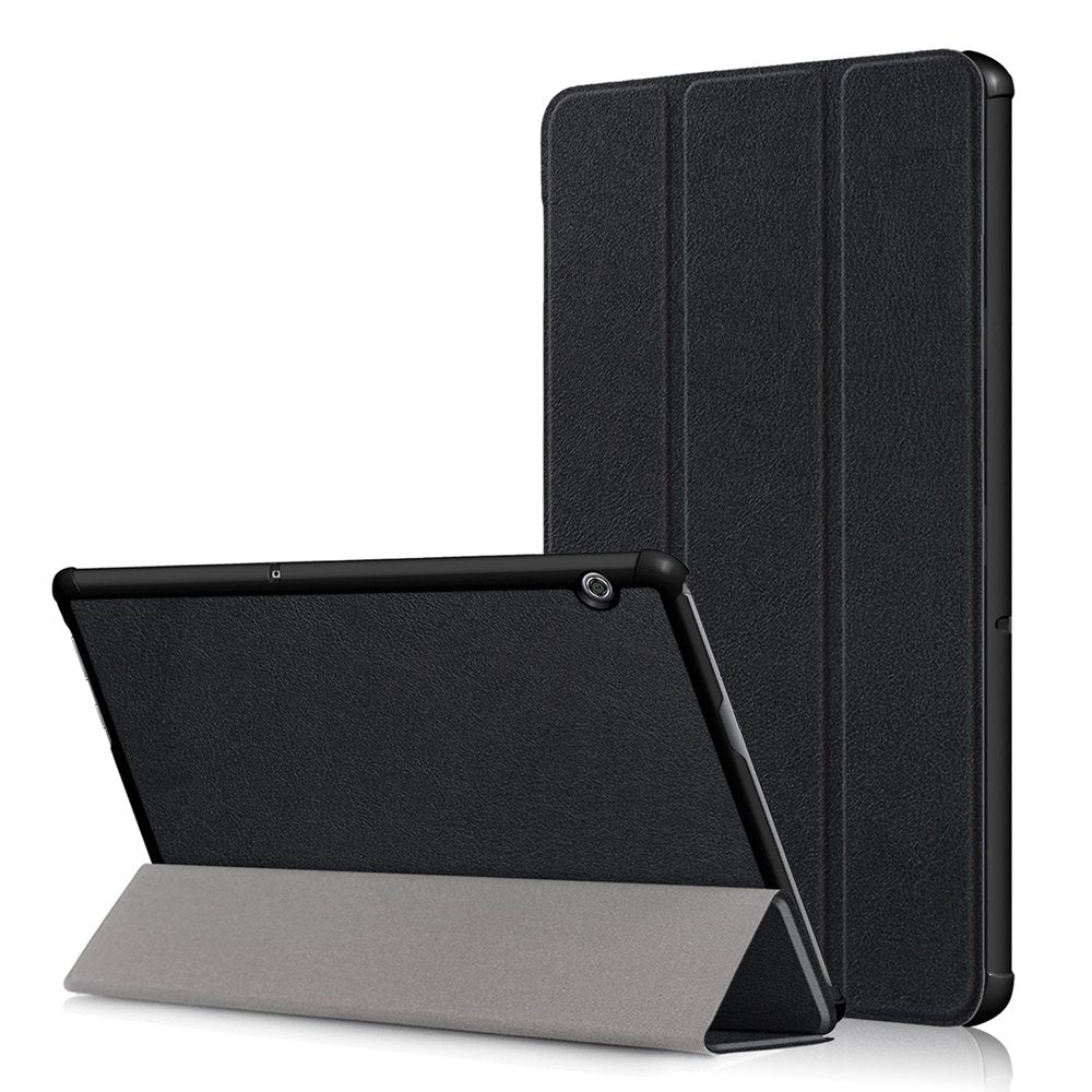 CVR-HW-T5 | Huawei MediaPad T5 | Smart Tri-Fold Stand Magnetic PU Cover