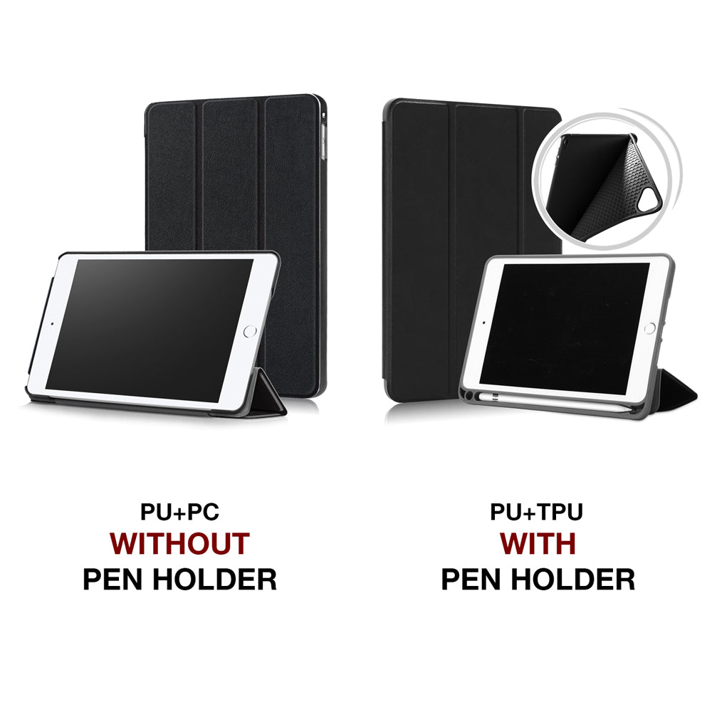 CVR-iPad-M54 | iPad Mini 5 / Mini 4 | Smart Tri-Fold Stand Magnetic PU Cover