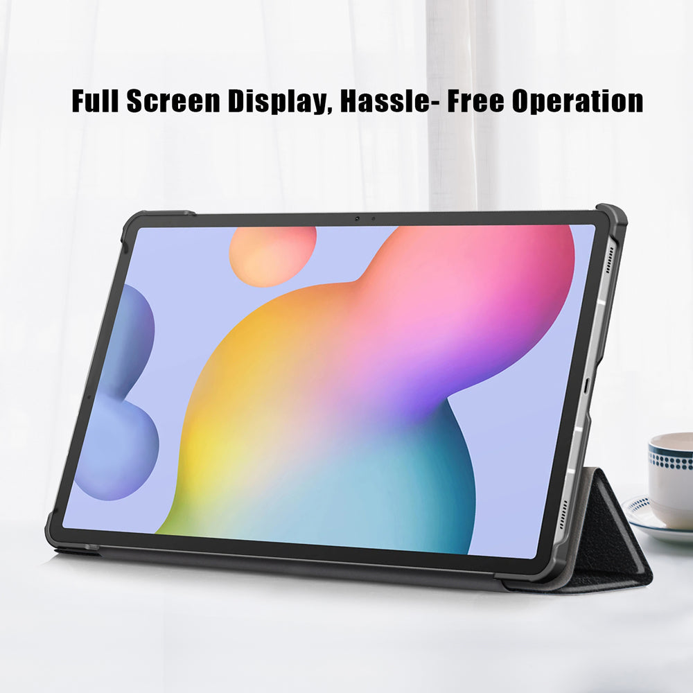 ARMOR-X Samsung Galaxy Tab S8 Ultra SM-X900 / X906 smart tri-fold stand magnetic PU cover. Full screen display, hassle-free operation.