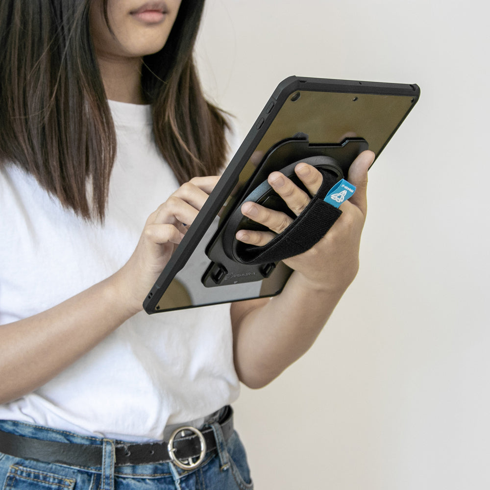 DUN-iPad-PR3 | iPad air (3rd Gen.) 2019 | Ultra Slim 4 Corner Shockproof Case With Hand Strap & Kick-stand