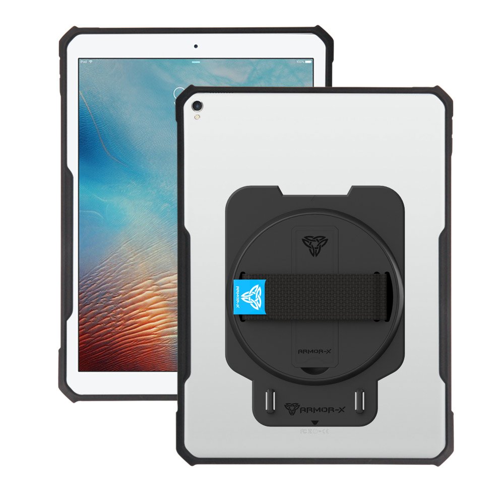 DUN-iPad-PR3 | iPad Pro 10.5 2017 | Ultra Slim 4 Corner Shockproof Case With Hand Strap & Kick-stand
