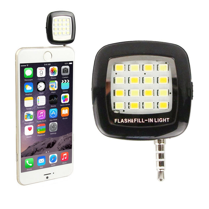 FL01-BK Selfie Enhancing Flash Light For Mobile Phone