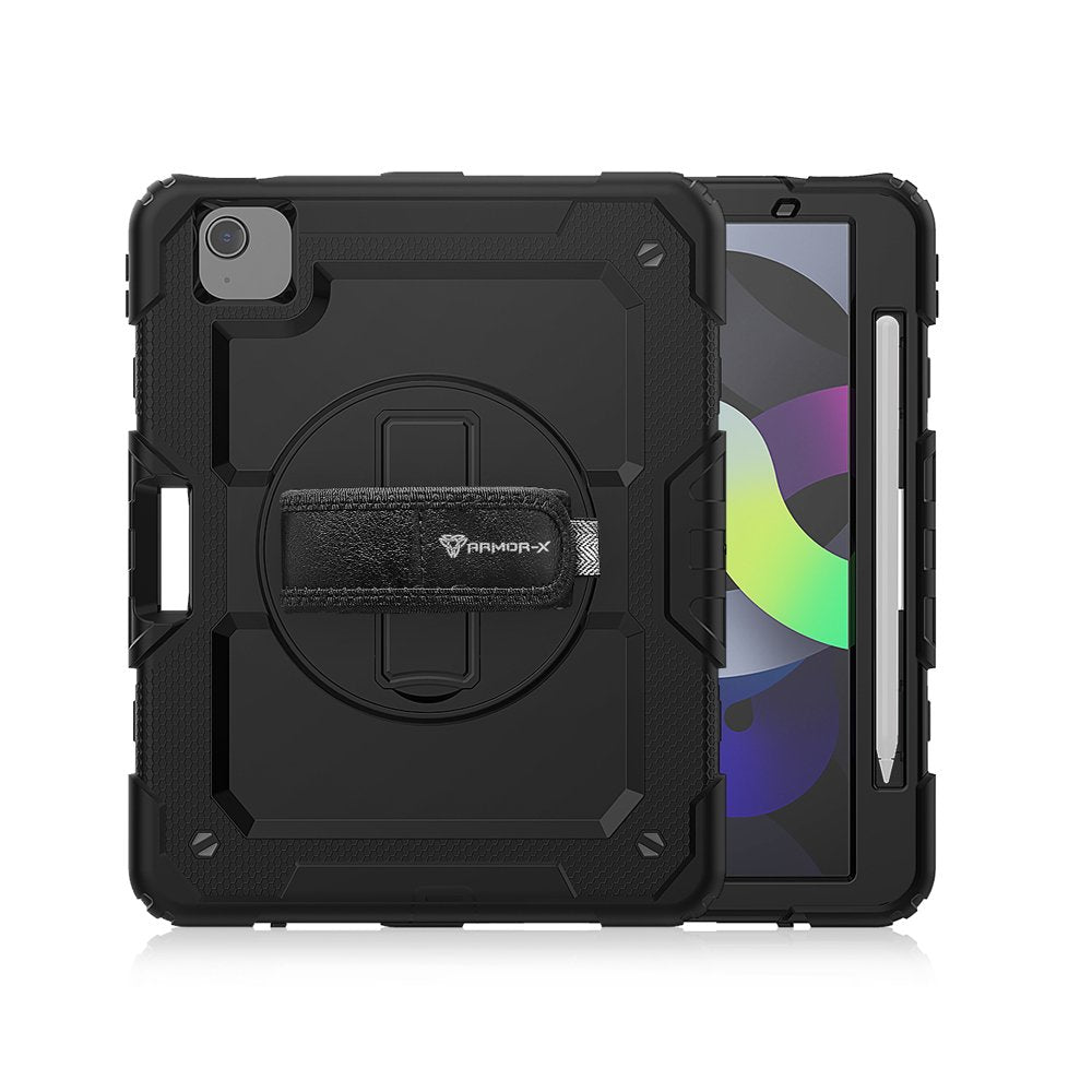GEN-iPad-A4 | iPad Air 4 2020 | Rainproof military grade rugged case with hand strap and kick-stand