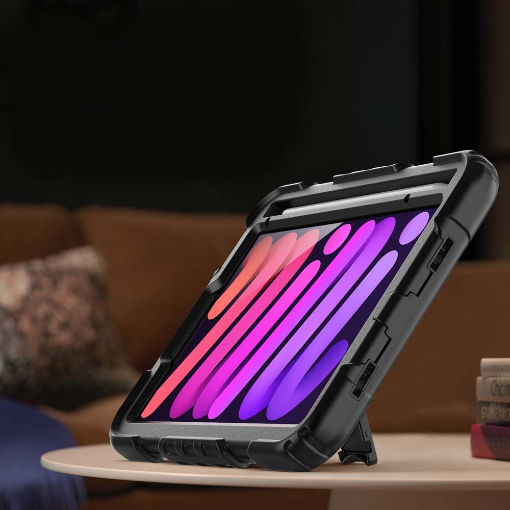 GEN-iPad-M6 | iPad Mini 6 | Rainproof military grade rugged case with hand strap and kick-stand