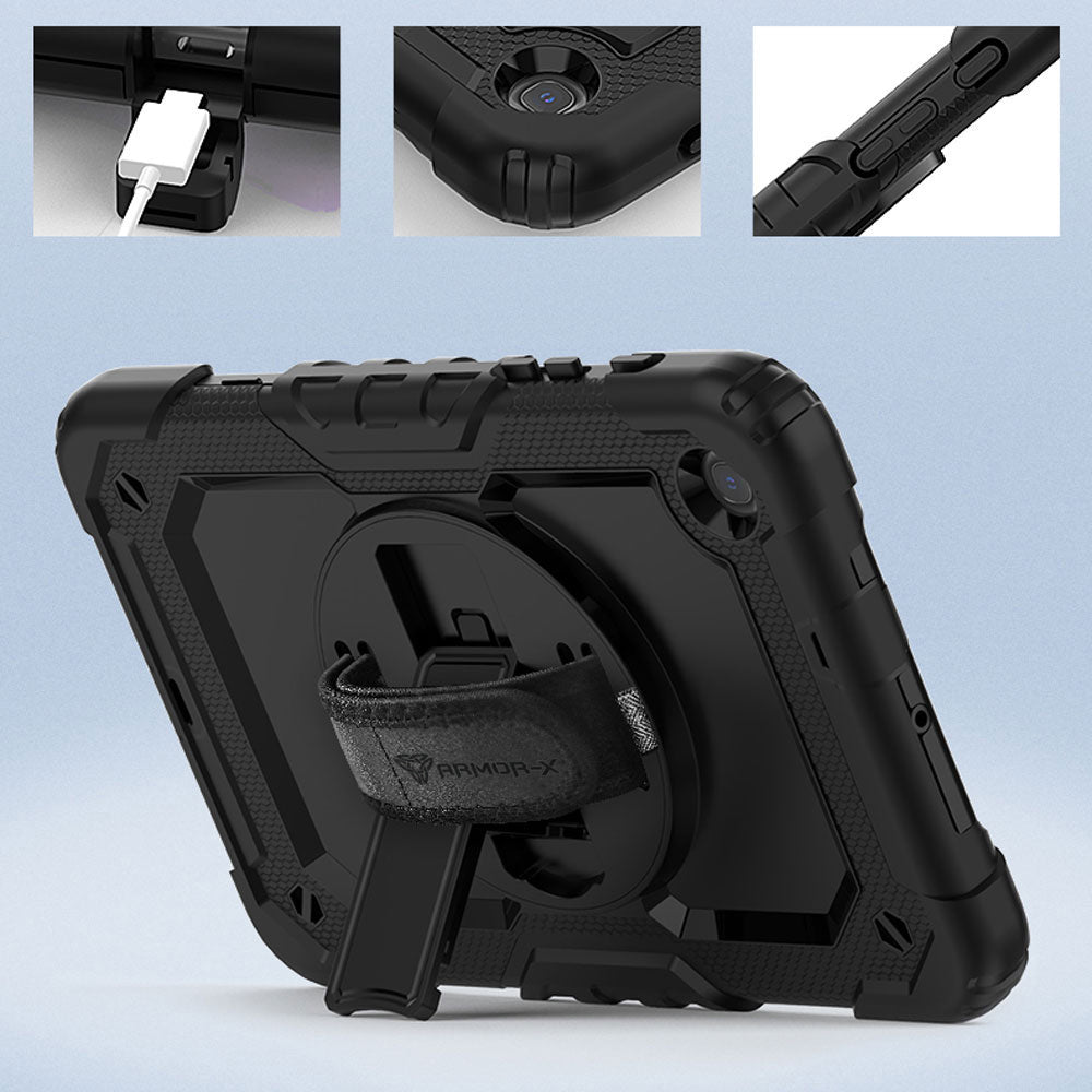 GEN-iPad-N4 | IPAD 10.2 (9TH GEN.) 2021 | Rainproof military grade rugged case with hand strap and kick-stand