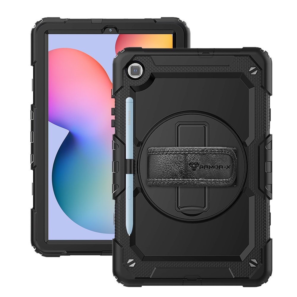 GEN-SS-P610 | Samsung Galaxy Tab S6 Lite SM-P610/P615 | Rainproof military grade rugged case with hand strap and kick-stand
