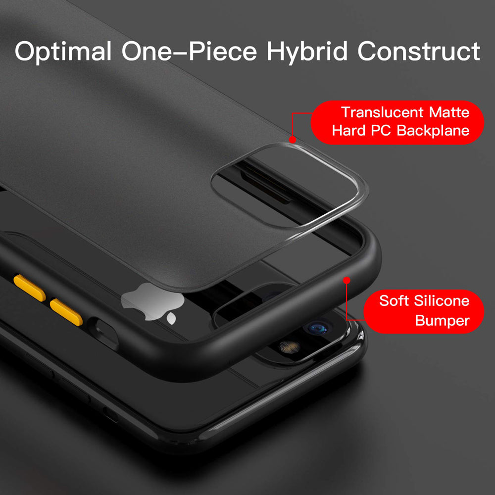 Custom iPhone 12 Pro Max Case - Hybrid (Black Case, Black Silicone)