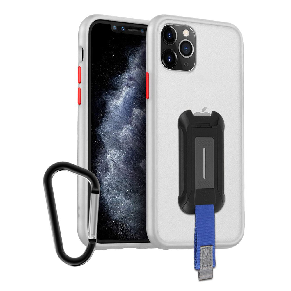 GX-IPH-11PMX-WT | iPhone 11 Pro Max Case 6.5 | Ultra Slim Hyper Shockproof Case w/ X-Mount & Carabiner -White