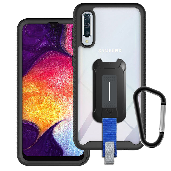 HX-A50-BK | Samsung Galaxy A30s Case | Protection Military Grade w/ KEY Mount & Carabiner
