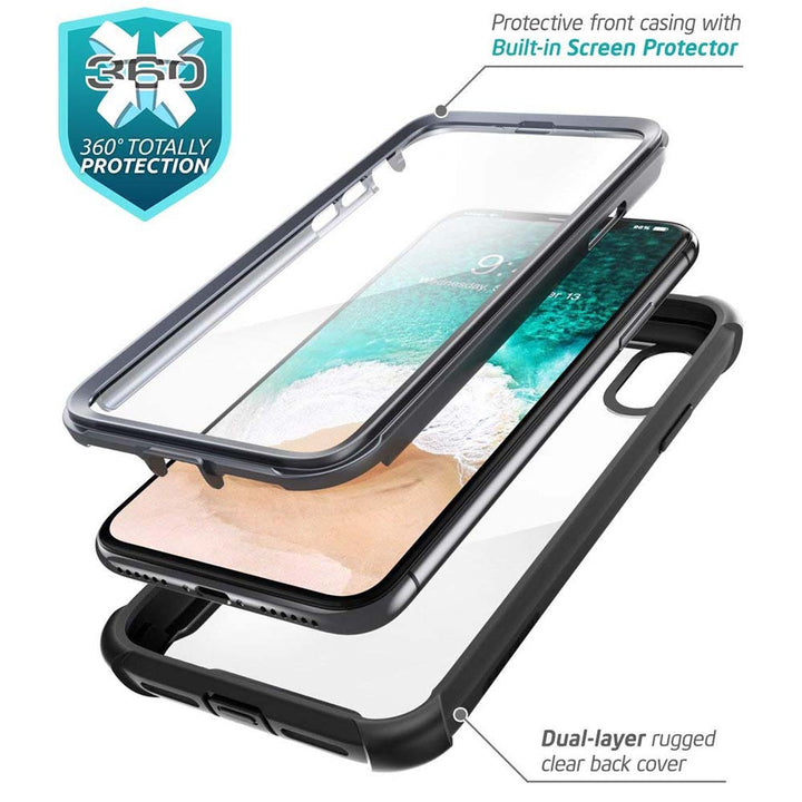 HX-IPHXM-BK | iPhone XS MAX Case | 360 Protection Military Grade w/ KEY Mount & Carabiner