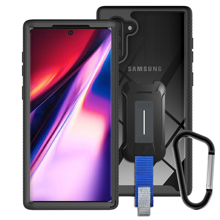HX-SS-NOTE | Samsung Galaxy Note 20 / Note 10 / Note 9 / Note 8 Case | Protection Military Grade w/ KEY Mount & Carabiner -Black