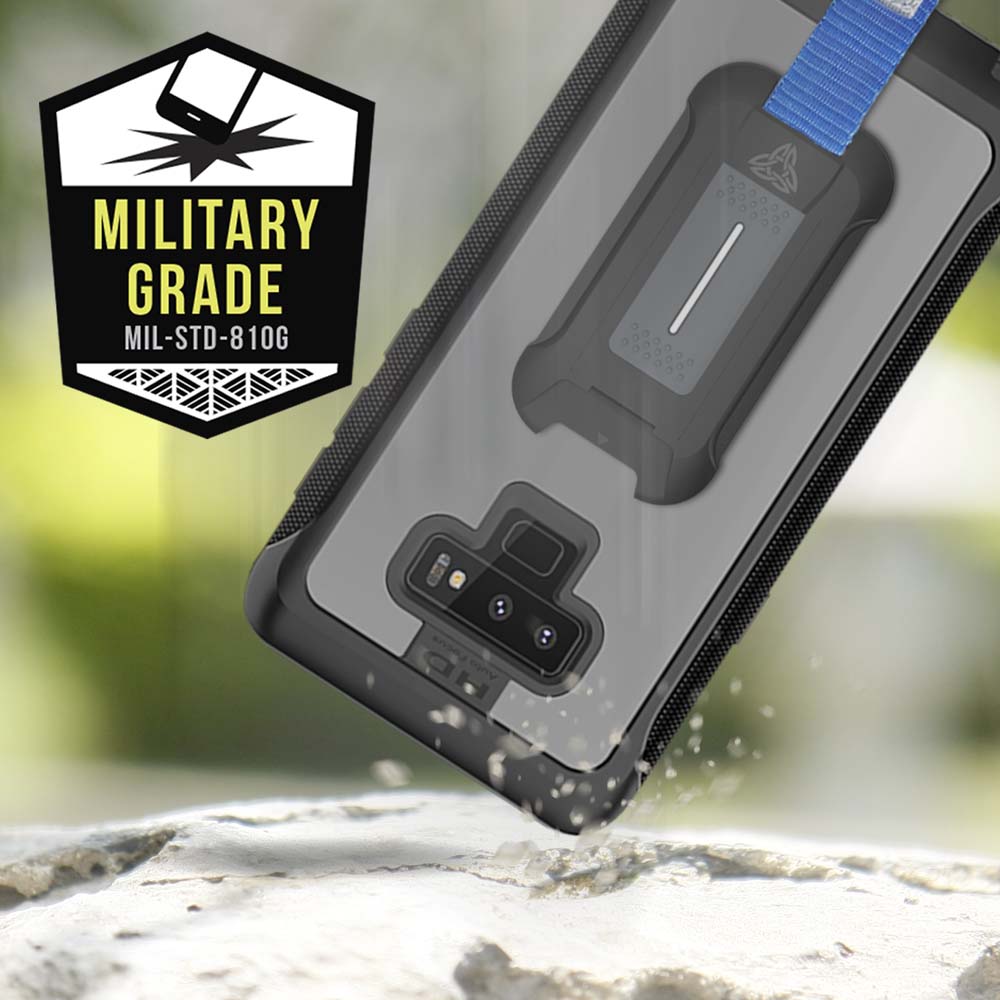 HX-N9-BK*NOTE 9 | Samsung Galaxy Note 9 Case | 360 Protection Military Grade w/ KEY Mount & Carabiner