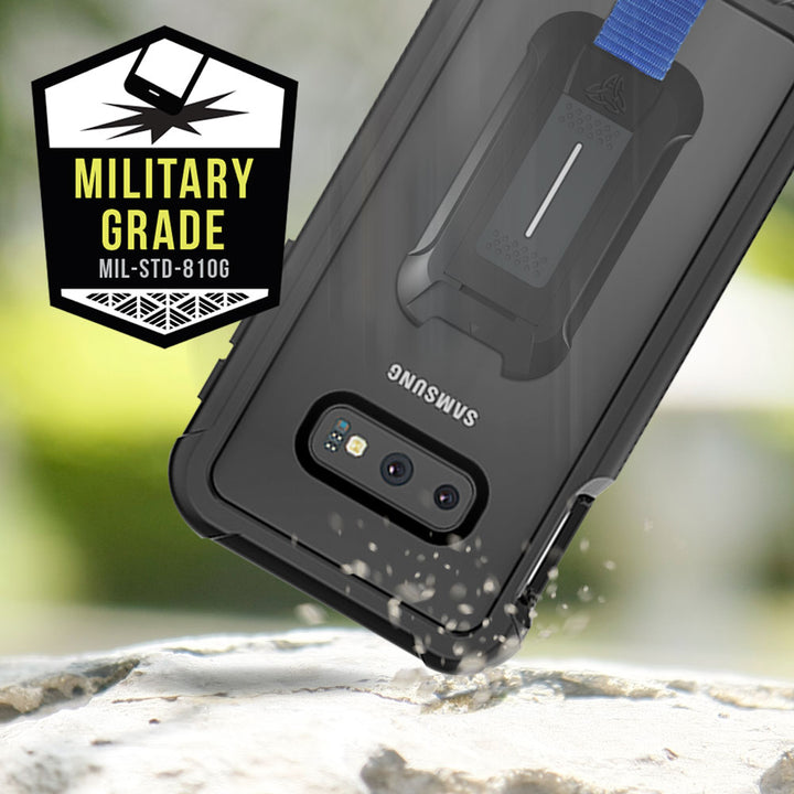 HX-S10E-BK | Samsung Galaxy S10E Case | 360 Protection Military Grade w/ KEY Mount & Carabiner